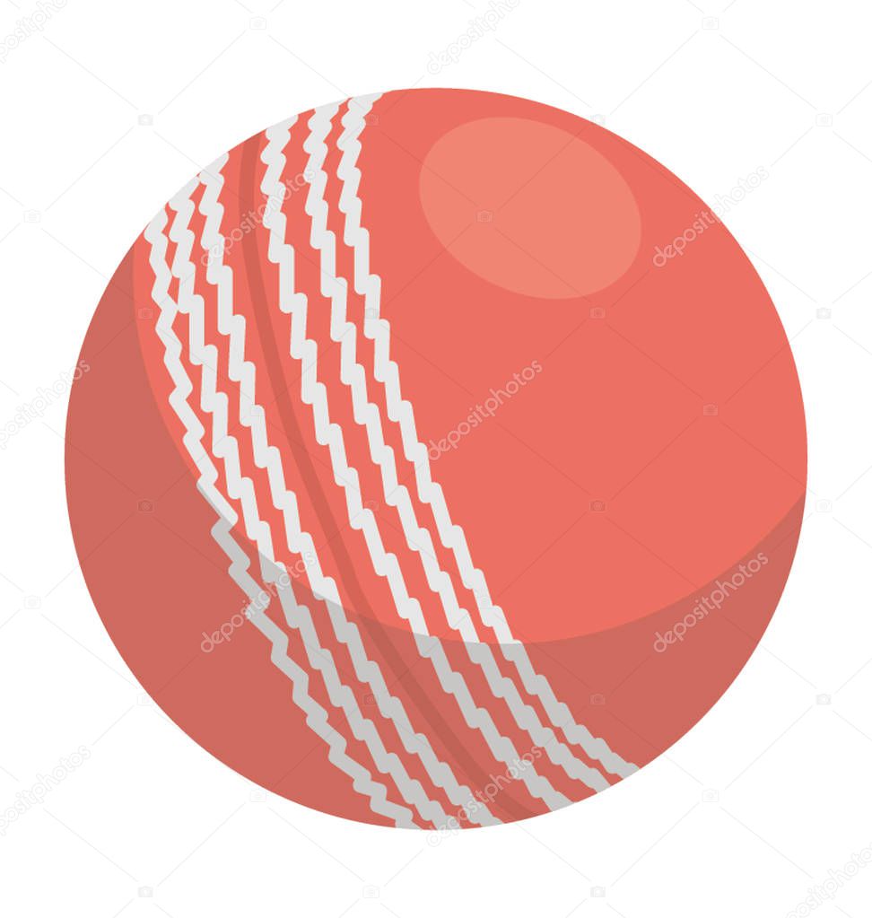 A ball with dotted lines depicting cricket ball 