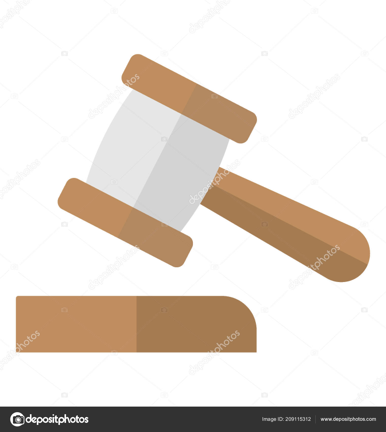 Hammer Mallet Used Courts Judge Order Auction Hammer Stock Vector Image