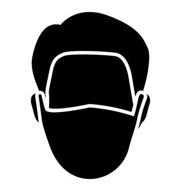Toz, toz maskesi simge vektör önlemek için kullanılan maske 