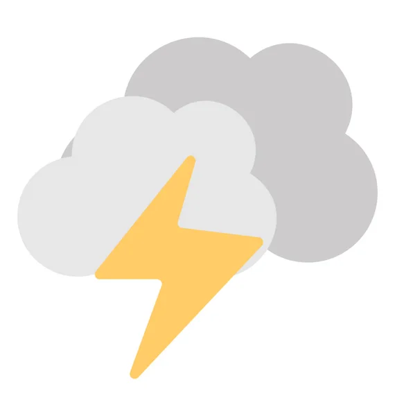 Blitzwolken Symbolisieren Gewitter Oder Unwetter — Stockvektor