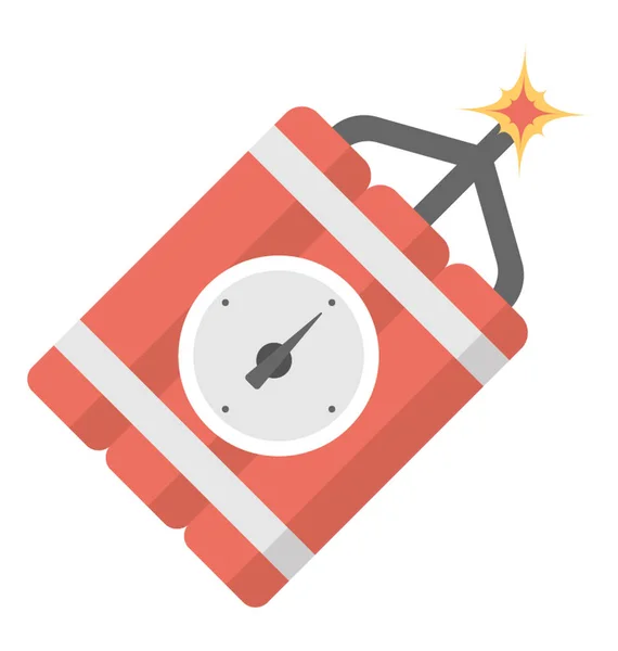 Time Bomb Explosive Digital Countdown Timer Clock — Stock Vector