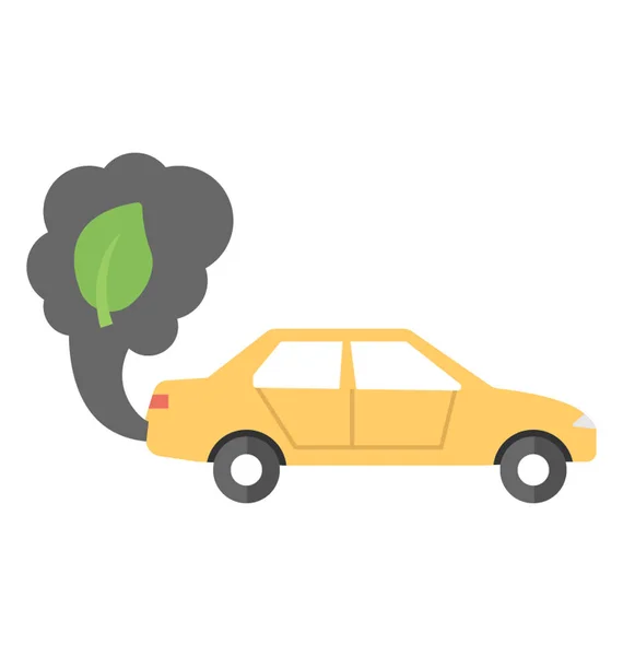 Car Exhaust Smoke Clouds Isolated Automobile Pollution Icon Concept — Stock Vector