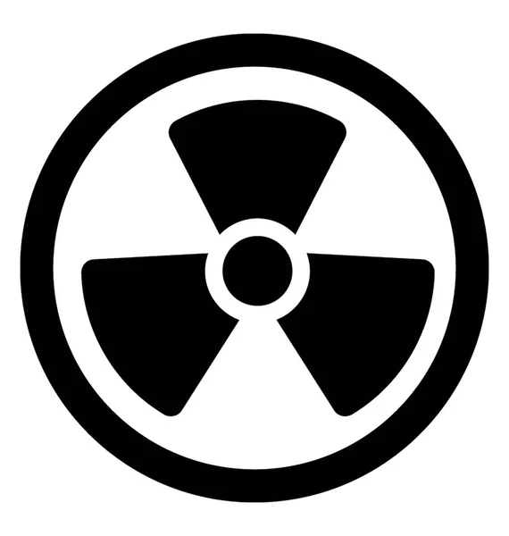 Signe Avant Coureur Conception Icône Glyphe Radioactif — Image vectorielle