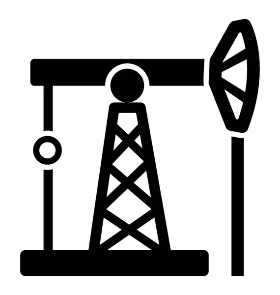 Pumpjack 用于从油井中提油 — 图库矢量图片