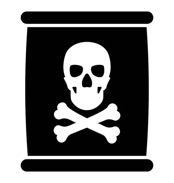 Веселый Знак Роджера Токсичной Химической Бочке — стоковый вектор