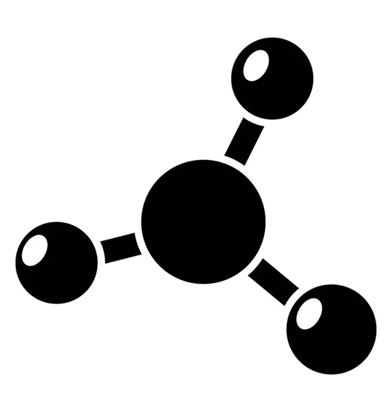 Glyphen Icon Design Der Molekülstruktur — Stockvektor