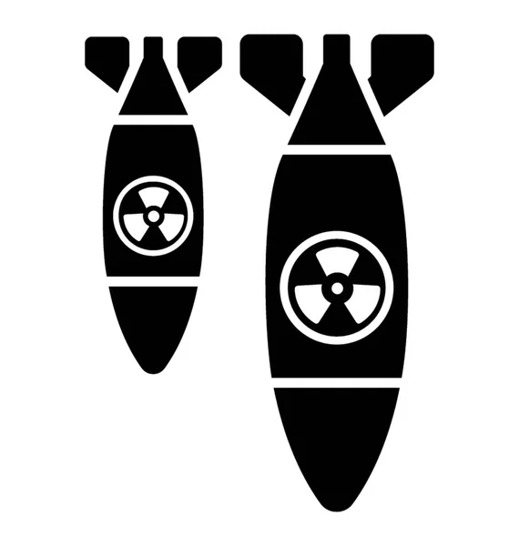 Atombombe Löst Mit Atomenergie Explosion Aus — Stockvektor