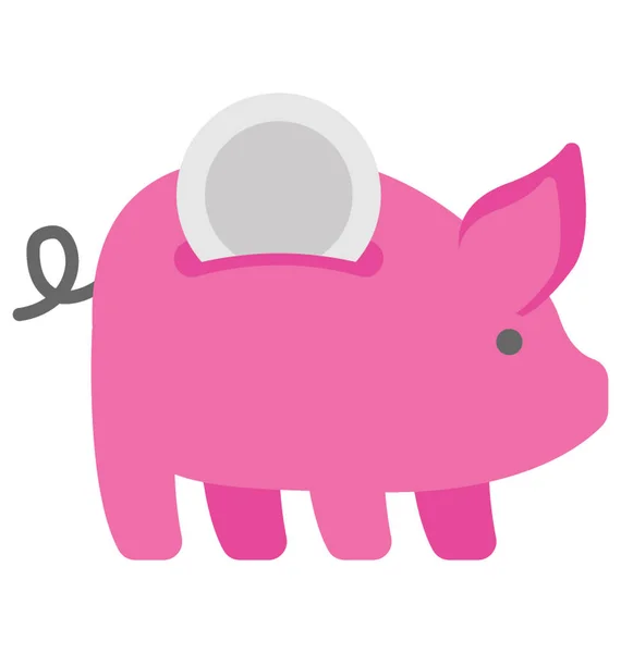 コイン金挿入 貯金箱のアイコンと豚 — ストックベクタ