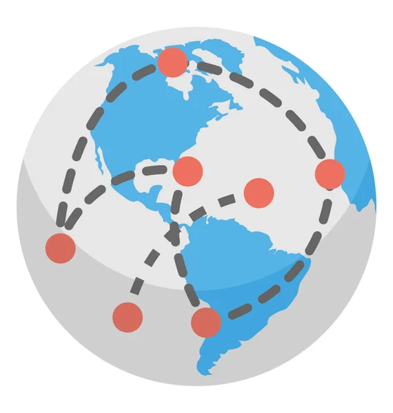 Globe Találat Különböző Kapcsolat Szerte Világon Globális Kapcsolatokat Ábrázoló — Stock Vector