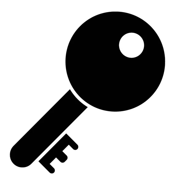 Ένα Μεταλλικό Κλειδί Ξεκλειδώματος Εγχειρίδιο Την Τρύπα — Διανυσματικό Αρχείο