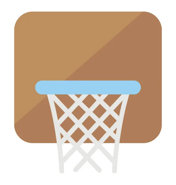 Ein Korb Einer Wand Der Basketball Darstellt — Stockvektor