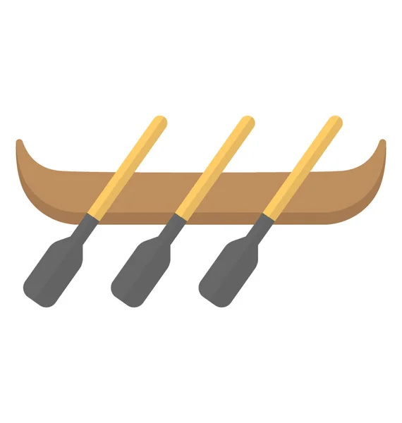 Una Tabla Con Múltiples Remos Canoa Que Caracterizan Regata — Vector de stock