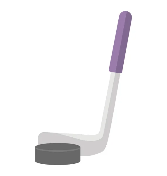 Hockey Con Bola Plana Esfera Que Representa Hockey Sobre Hielo — Archivo Imágenes Vectoriales