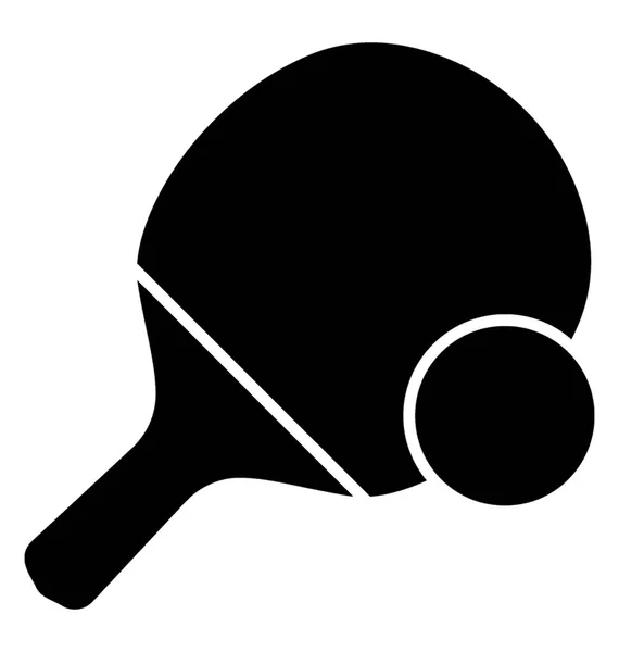 Una Raqueta Pequeño Tamaño Con Pelota Redonda Que Representa Tenis — Vector de stock