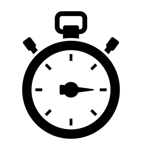 Часы Иглой Измерения Секунд Минут Маленькой Ручкой Верхней Части Изображения — стоковый вектор