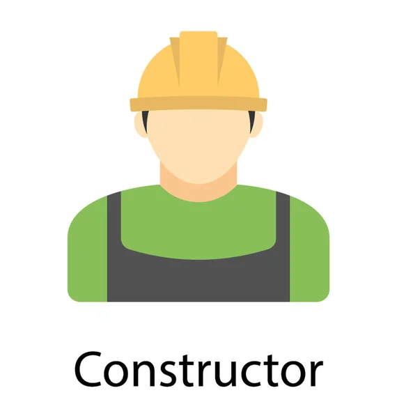 Man Hardhat Representing Constructor Icon — Stock Vector