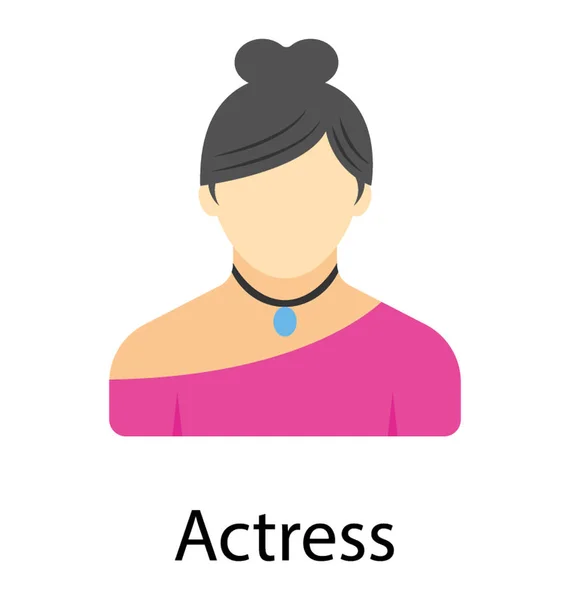 Stilvoll Gekleidete Person Als Schauspielerin Ikone — Stockvektor