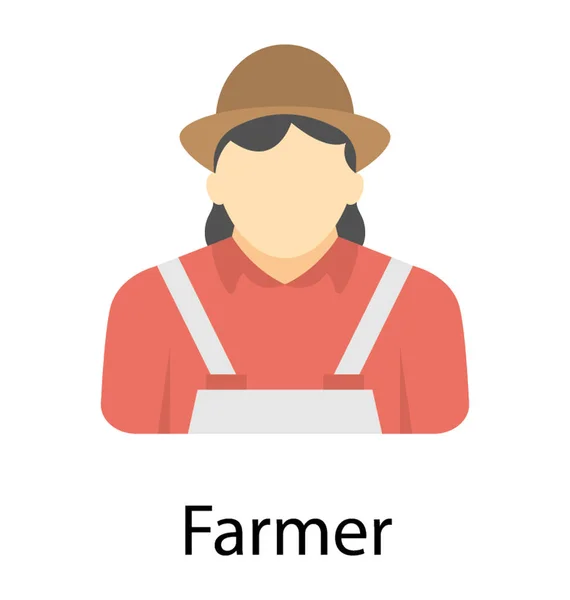 Person Dungaree Hat Making Icon Farmer Icon — Stock Vector
