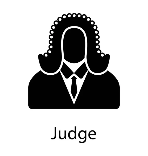 Avatar Court Dress Referring Judge Icon — Stock Vector