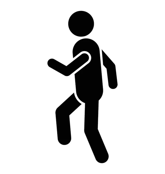 Běh Lidské Zde Pro Jogging Ikonu — Stockový vektor