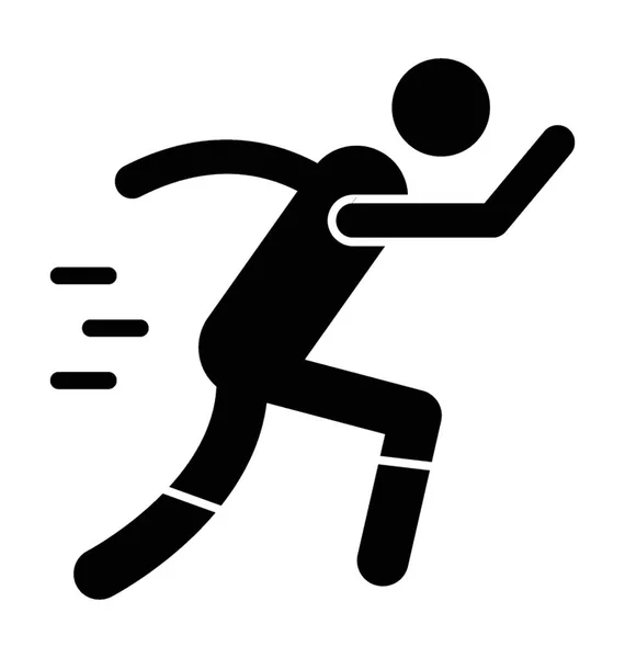Body Jog Con Velocità Offrire Posa Icona Esecuzione — Vettoriale Stock