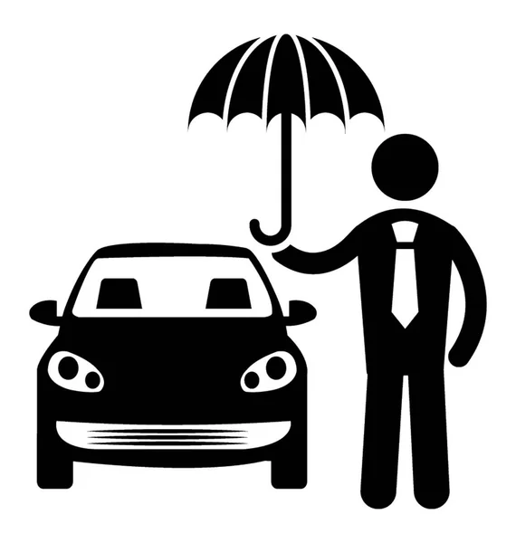 A person is protecting a car showing car insurance