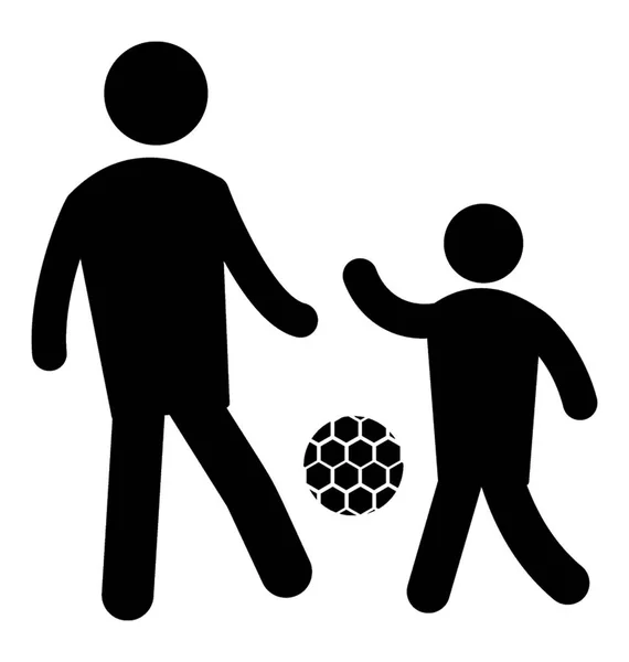 Deux Enfants Tenant Une Balle Dans Les Mains Jouant Les — Image vectorielle