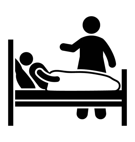 A doctor is instructing to patient while he is resting, doctor advice