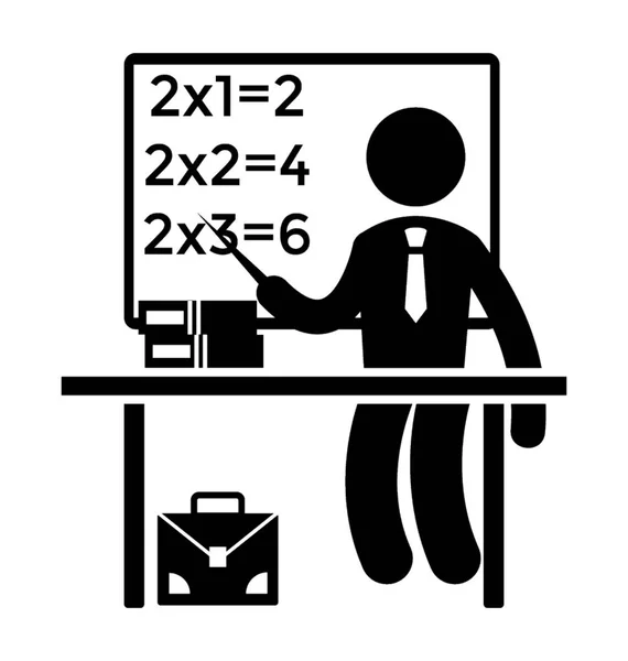 Matematiksel Ifade Simgesi Matematik Sınıfı Için Gösterilen Sahip Bir Yönetim — Stok Vektör