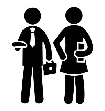 Dosyaların iş tartışma resmeden bir insan avatar simge