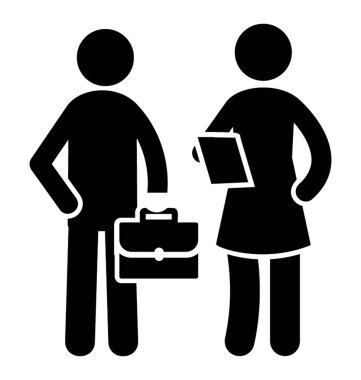 Birbirleri ile bir tartışma sahip insan avatar simge