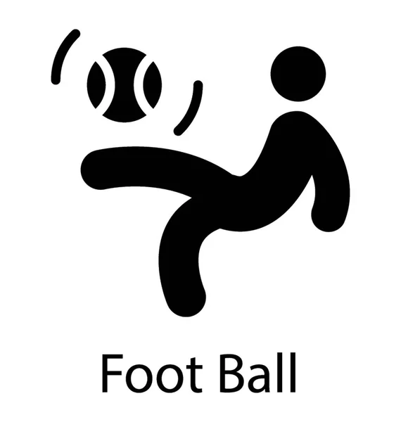 Fotbalista Kope Fotbal Procvičování Fotbalové Hřiště — Stockový vektor