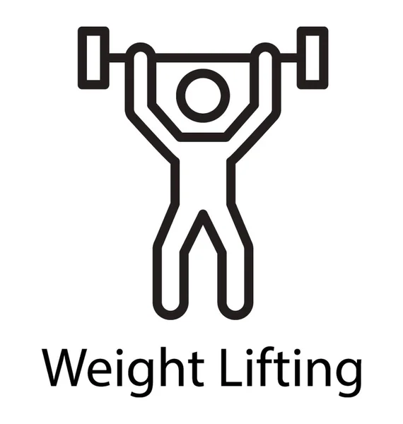 Gewichtheben Zur Stärkung Des Bizeps — Stockvektor