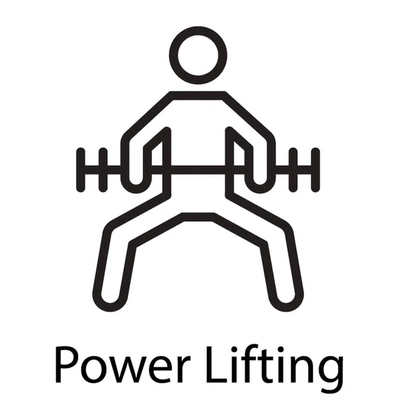 Powerlifter Förbereder För Marklyft Med Skivstång Tävling Styrkelyft — Stock vektor