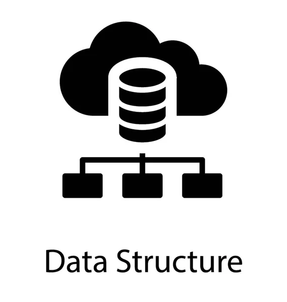 Banco Dados Nuvem Conectado Vários Computadores Estrutura Dados — Vetor de Stock
