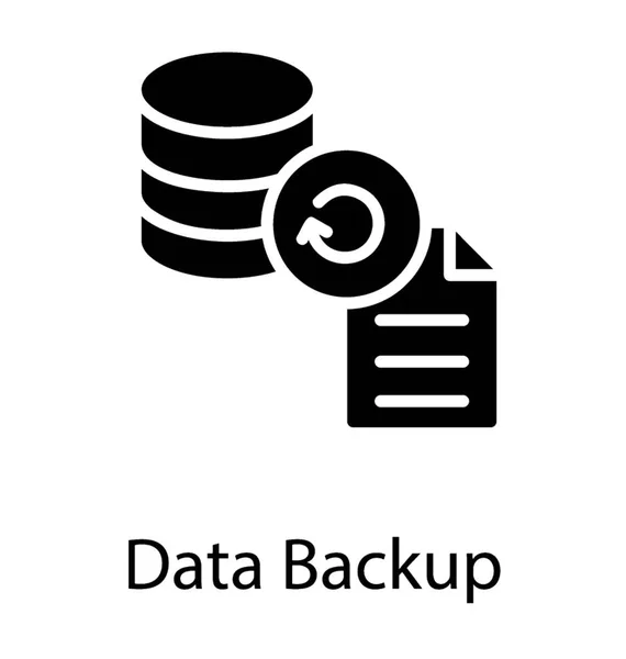 Database Met Document Gekoppeld Gegevens Back Vector — Stockvector