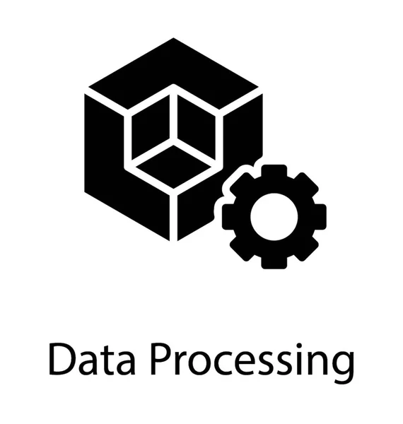 Data Setting Sign Data Processing — Stock Vector