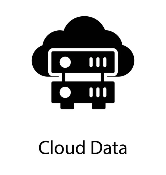 Cloud Mit Datenbank Verbunden Ist Zeichen Für Cloud Daten — Stockvektor
