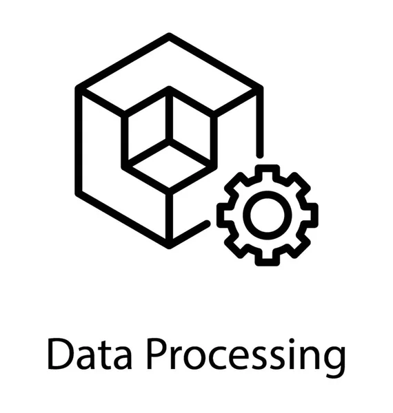 Datos Con Signo Configuración Procesamiento Datos — Vector de stock