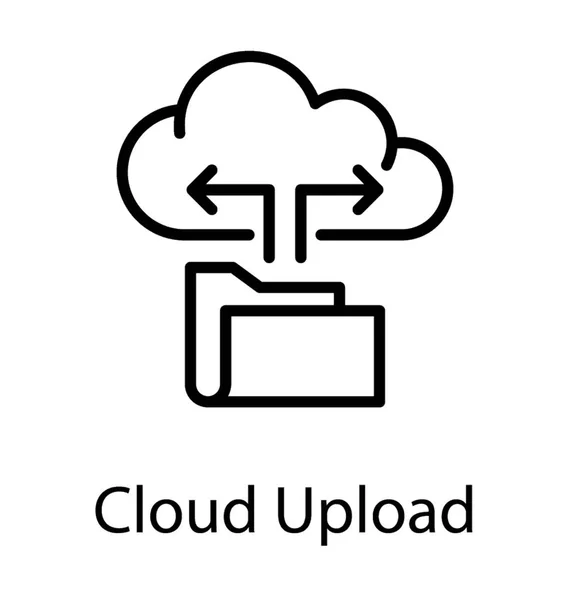 Frecce Con Cloud File Che Mostrano Caricamento Del Cloud — Vettoriale Stock