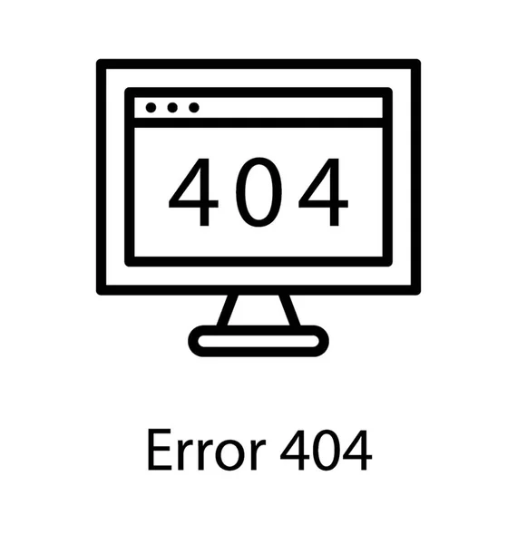 404 Dígitos Mostrando Janela Web Erro 404 —  Vetores de Stock