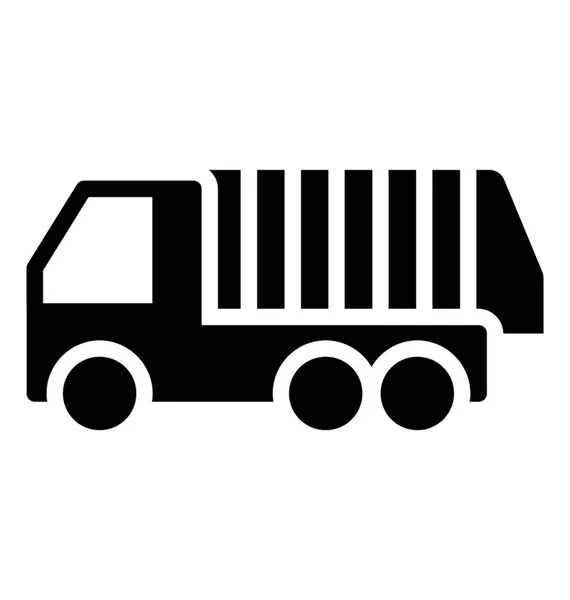 Camião Basculante Com Caixa Lixo Traseira Para Transportar Resíduos —  Vetores de Stock