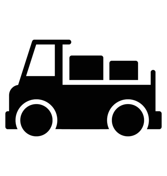 小型卡车 如常用车辆运输和装卸货物 — 图库矢量图片