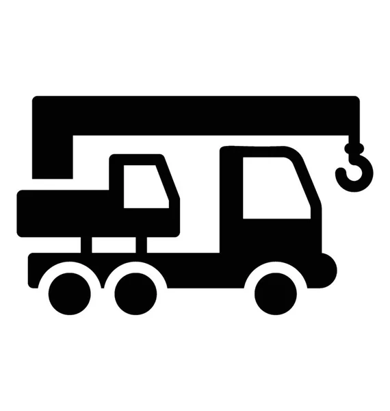 Dźwig Liebherr Jest Używany Transportu Ciężkich Pojazdów Jednego Miejsca Drugiego — Wektor stockowy