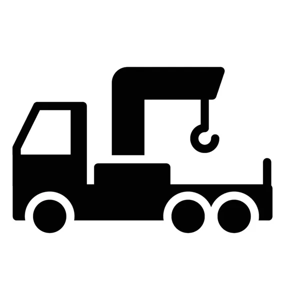 Camión Grúa Utilizado Para Levantar Mercancías Transportarlas — Archivo Imágenes Vectoriales