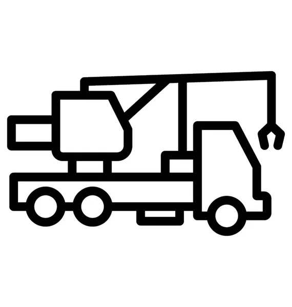 Liebherr Γερανός Χρησιμοποιείται Για Μεταφορά Βαρέων Οχημάτων Από Ένα Μέρος — Διανυσματικό Αρχείο