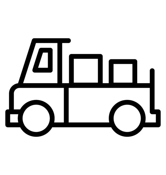 Mini Truck Common Vehicles Used Transporting Loading Goods — Stock Vector