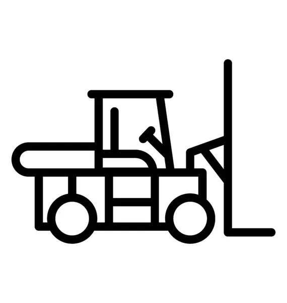Forklift Small Truck Lift Attached Lifting Goods — Stock Vector