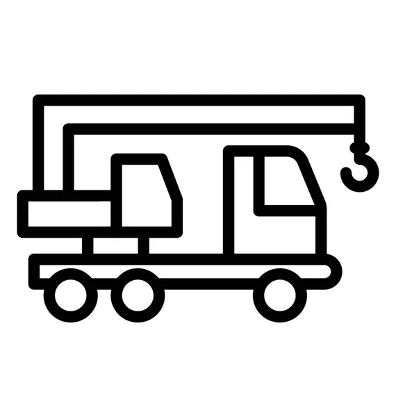 Liebherr Кран Використовується Перевезення Важких Транспортних Засобів Одного Місця Іншого — стоковий вектор