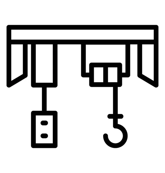 Эот Кран Маленьким Крючком Сбора Тяжелых Грузов — стоковый вектор